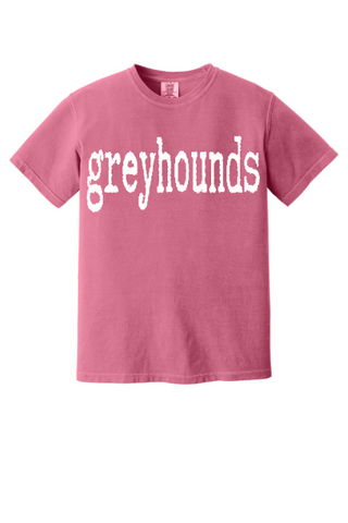 Greyhounds Typography Comfort Colors Tee