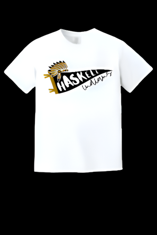 Haskell Flag Tee on White Comfort Colors Tee