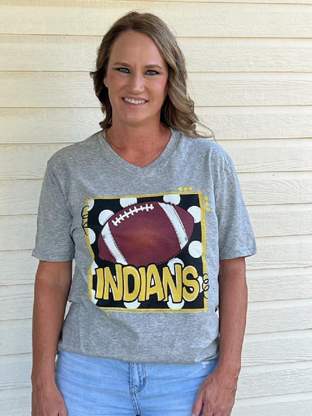 Red, White and Blue Headdress Indians Tee
