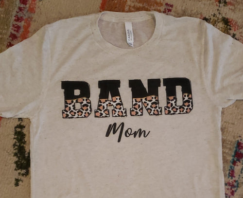 Band Mom on Oatmeal Crewneck (Fits True to Size)
