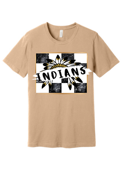 Checkered Headress on Bella Canvas Tee