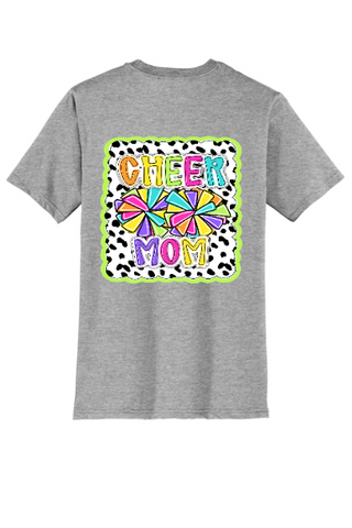 Neon Cheer Mom Pocket Print & Back Design