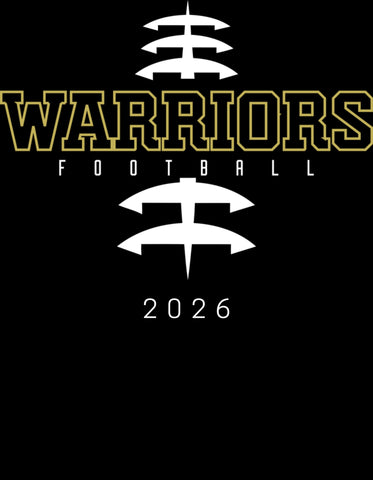 2026 Warriors Football Tee with player personalization