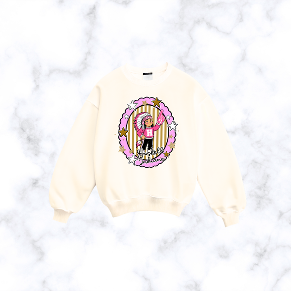 Indian on Cream Jerzees Brand Sweatshirt