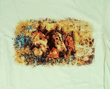 Watercolor Horses on Mint Crewneck (fits True to Size)