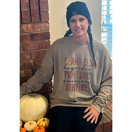 Grateful on Oatmeal Crew Neck (Fits True to Size)