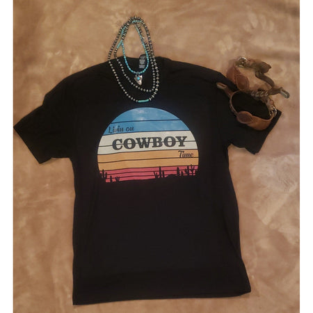 Bucking Bronc Texas on Oatmeal Crewneck (Fits True to Size)