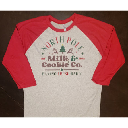 Merry Merry Merry Christmas Christmas on Green Crewneck (Fits True to Size)