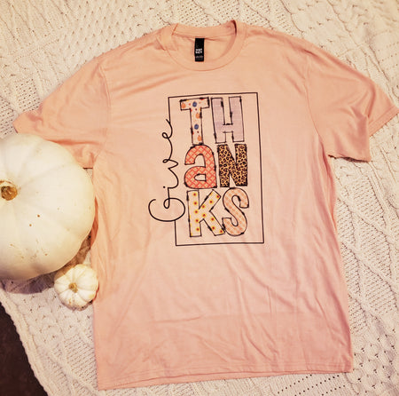 Autumn Leaves and Pumpkins Please on Peach Crewneck (Fits True to Size)