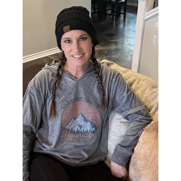Take Me to the Mountains Hooded Long Sleeve Tee