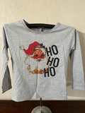 Ho Ho Ho Santa on 3/4 sleeve sweatshirt